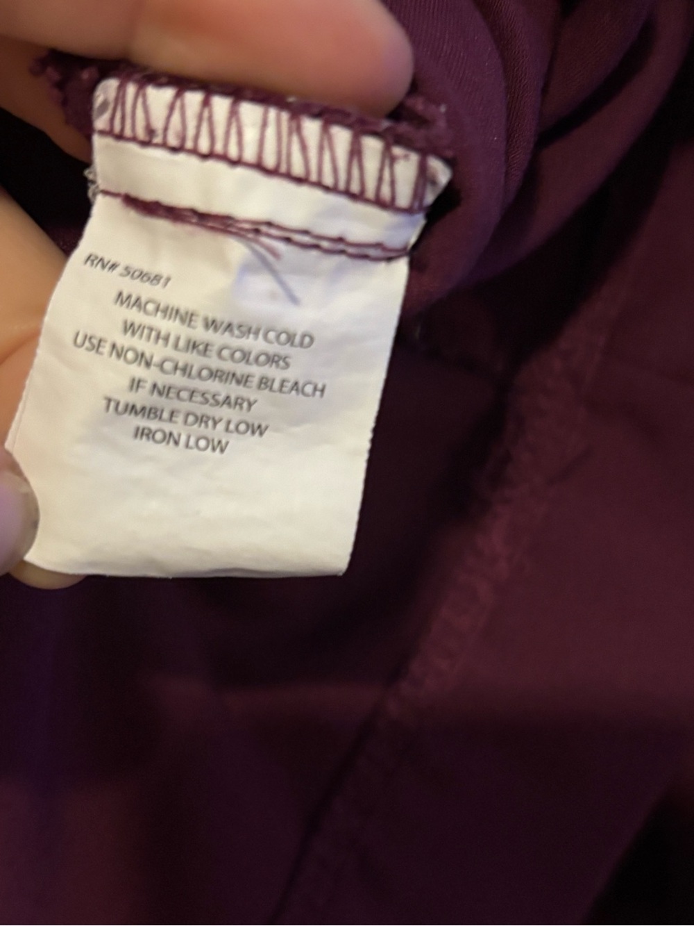 Grey's Anatomy Maroon Spandex Stretch Scrub jacket - Picture 4 of 5
